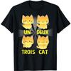 Un Deux Trois Cat T Shirt French Gifts for Men Women Kids AT1 T-Shirt Mens Womens Tank Top Sweatshirt Hoodie Black