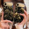 Jewel like brilliance For IPhone 17Pro Max 16 17 Pro 15 Pro 14 13 Plus 12 Mini 11Pro Max XR 16E 17 Air Golden glass phone case