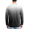 Men's V-neck Casual Fashion Printed Long-sleeved T-shirt Top