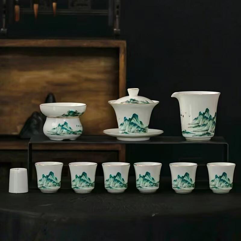 Qian Li Jiang Shan Ceramic Tea Set