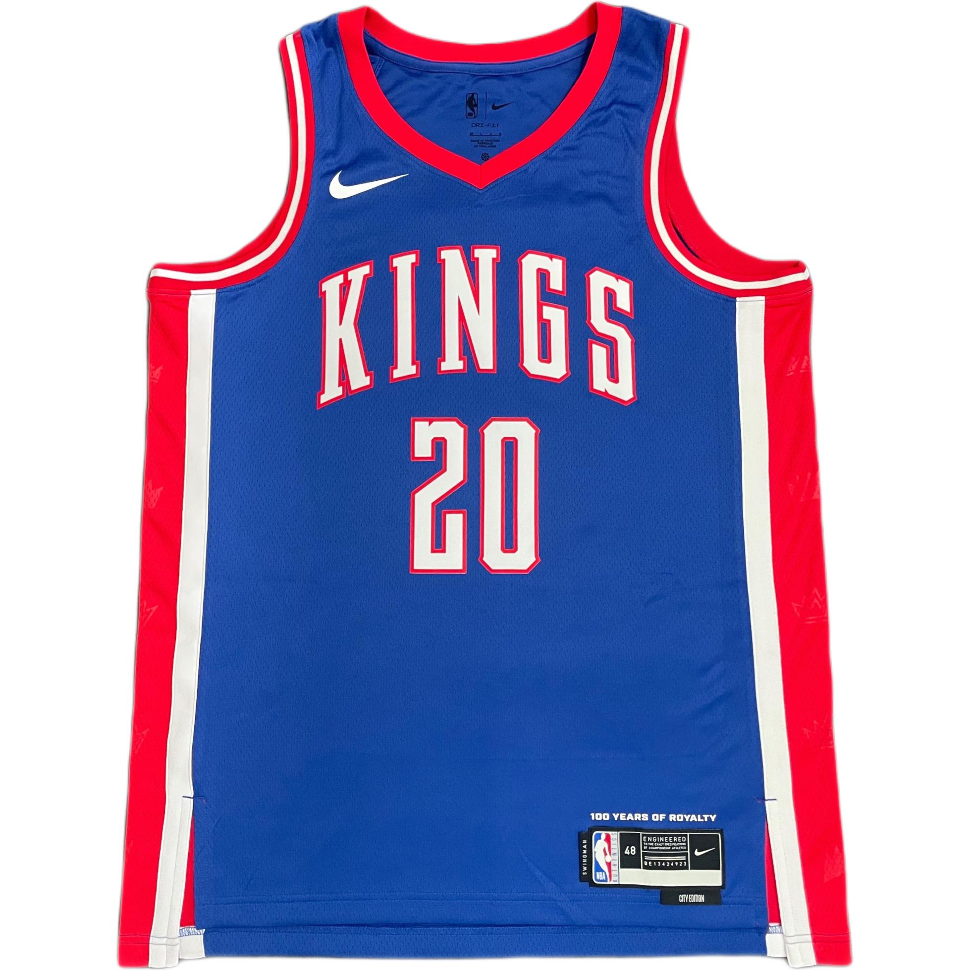 

Nike НБА Фульц Кингз 20 Удобная футболка с круглым вырезом, простая майка для баскетбола без рукавов, мужская майка FQ4392-495 L