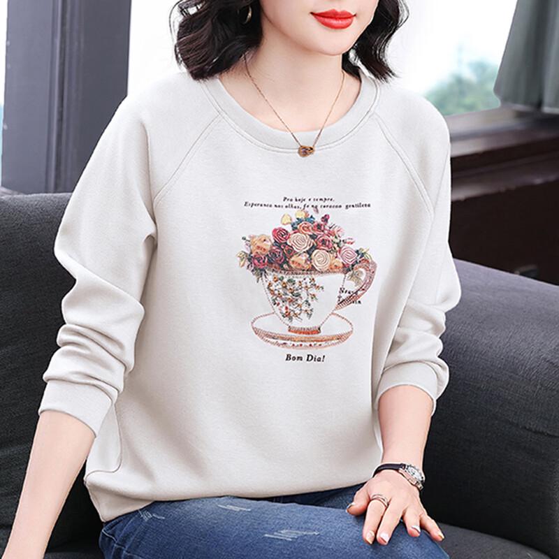 KAVON Women s Floral Print Long Sleeve Top 3XL