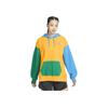 Flight Color Block Hooded Pullover Long Sleeve Fleece Sweatshirt Women Sweatshirt Gold FB7657-739