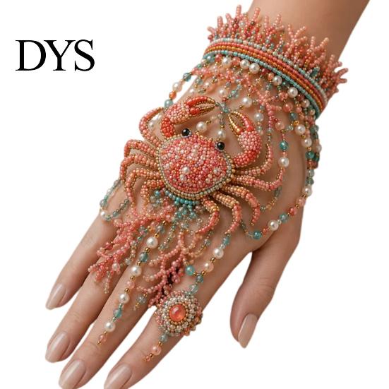 Pulsera de Mano Hecha a Mano Kit DIY con Cuentas, Set para Hacer Joyería con Tejido de Cuentas, Kit de Manualidades con Cadena Ajustable para Adultos Regalos Suministros para Amantes de las Manualidades