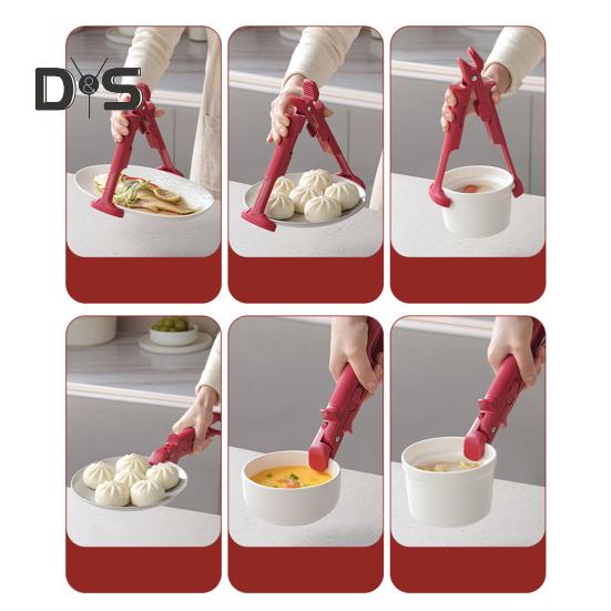 Захист від опіків Кліпса 2-в-1 Затискач для гарячої плити Тримач для миски Кліпса Нековзкий Стійкість до високих температур Затискач від опіків Затискачі для гарячої плити Щипці для