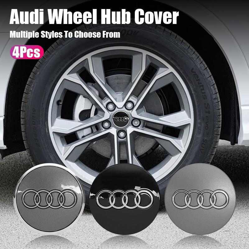 2026 4YGYE 60mm 61mm 69mm 128mm 4Pcs Car Wheel Hub Center Caps Rim Cover Badge For 4YGYE S-Line A3 A4 A6 Q3 Q5 A5 Q7 A1 A8 Q2 Q8 Q4 A4L