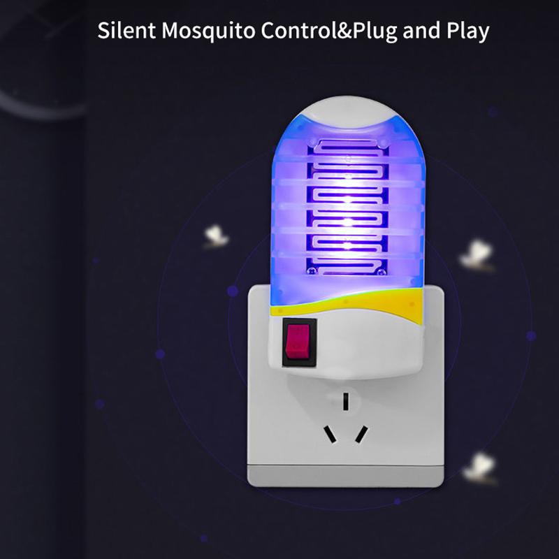 Lampa proti komárům Elektrická LED past na mouchy Zapper Lapač hmyzu Odpuzovač Zapojení do zásuvky Domácí Ložnice Tichá Lampa proti komárům