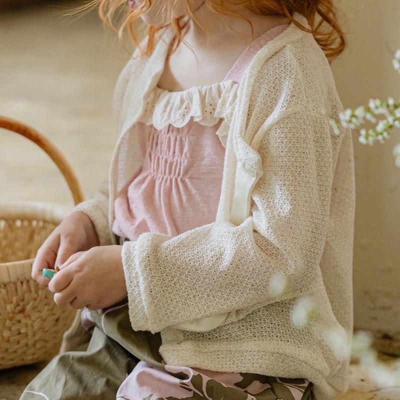 

2025 Лето Клубничная Шань Девушки Тонкий Дышащий Сладкий Кардиган Солнцезащитная Рубашка 130 cm