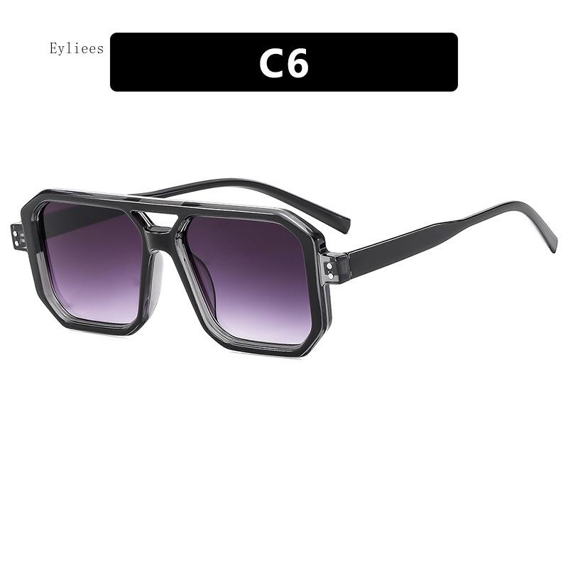 

Trendy Square Steampunk Sunglasses Men Women Personality Double Beam Rivet Sports Candy Color Punk Beack Sun glasses for Women