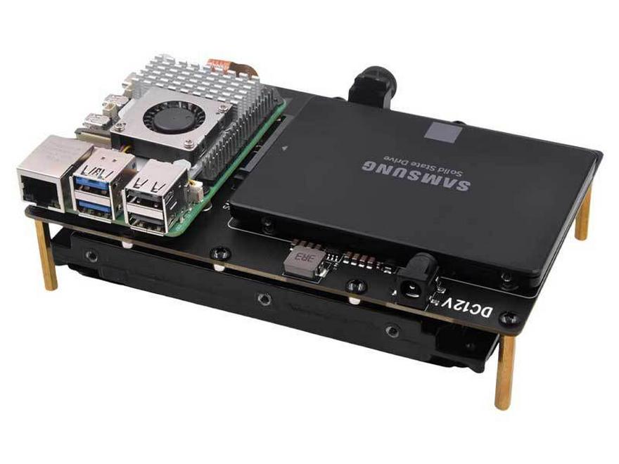 X1008 PCIe To 2.5"/3.5" SATA HDD/SSD Dual Drive Expansion Board for Raspberry Pi 5