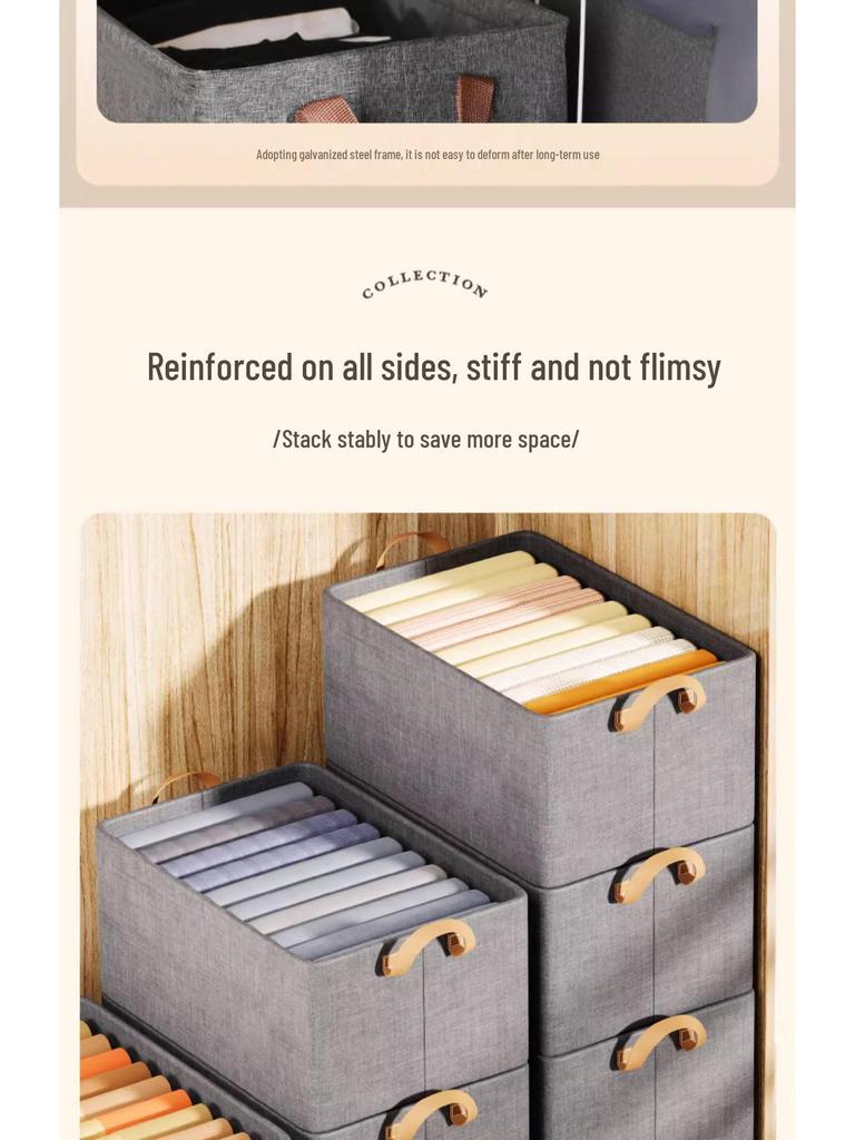 Faltbare Stoff-Schrankorganizer-Box für Kleidung und Hosen