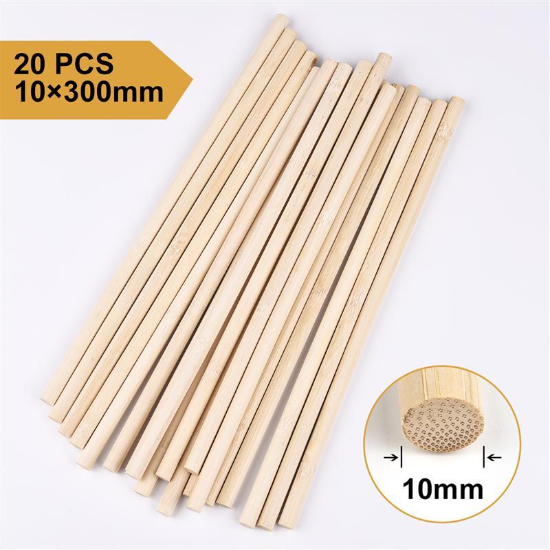 Bamboo Craft Round Rod Model Toys Building Carving Handicraft Educational DIY Accessories Bamboo'S Stick Size 300*3/4/5/6/8/10mm