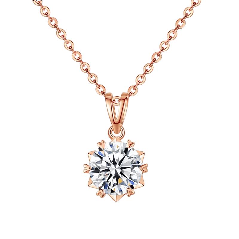 Grace Girl Snowflake Moissanite Necklace