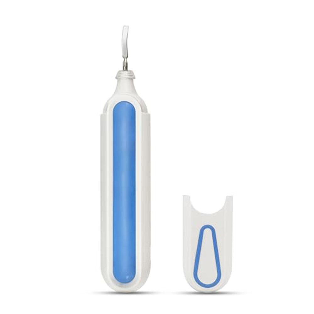 Beauty Device with Facial Skin Scrubber - Blackhead Remover Pore Cleaner Comedones Extractor for Facial Deep Cleansing (Blue)