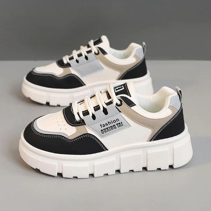 

2025 Women s Platform Shoes Fashion Causal Sneakers Designer Vulcanized Shoes Trend Skateboard Shoes for Women Zapatillas Mujer 35 чёрный