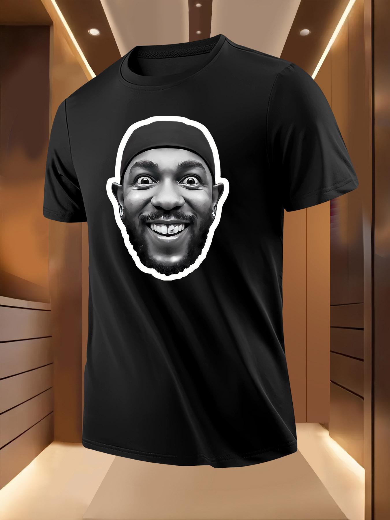 Funny Face Print Tshirt - Breathable Lightweight Polyester XXXL