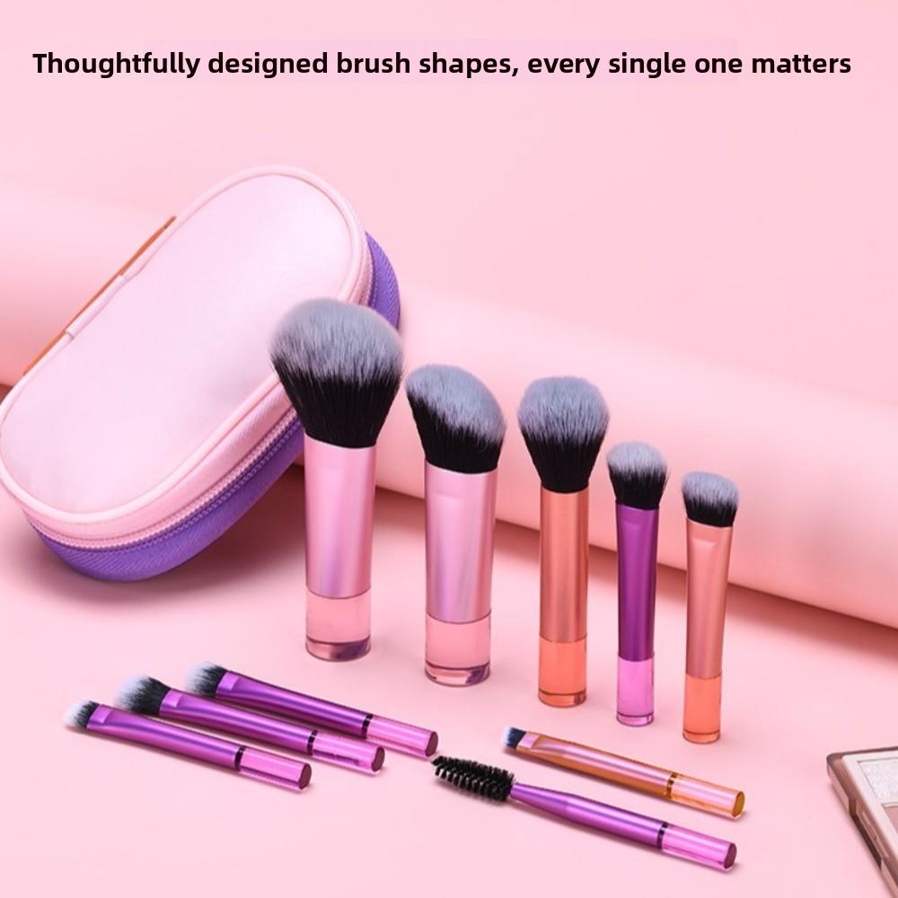Furry Eyeshadow Powder Brush with Bag Cosmetic Brush Set Mini Makeup Brush Set  Travel Essentials