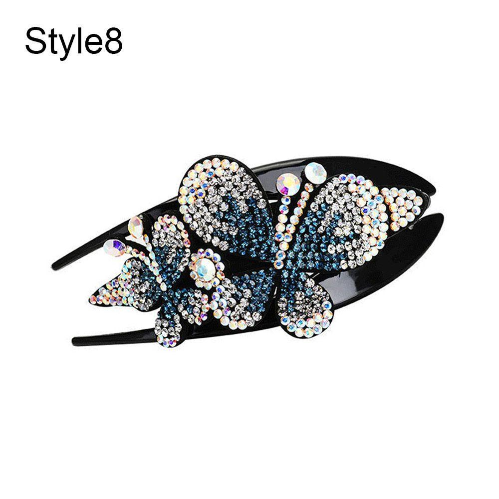 Women Accessories Crystal Dovetail Styling Tools Barrette Hair Clips Rhinestone Hairpin