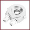 Universeller Auto-Aluminiumlegierung Ölfilterkühler Sandwich-Gewindeplattenadapter Ölkühlersatzteile Silberton M20x1.5 1/8 NPT Ersatzteile