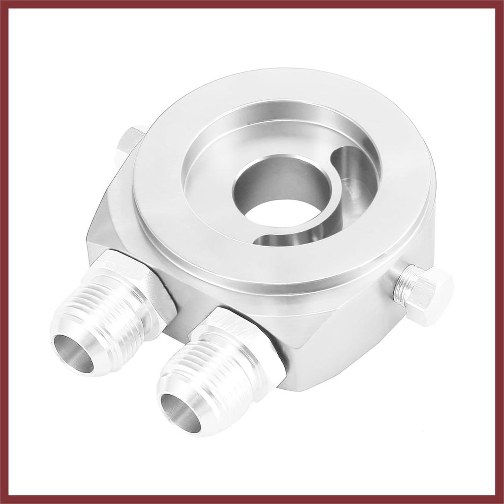 Universeller Auto-Aluminiumlegierung Ölfilterkühler Sandwich-Gewindeplattenadapter Ölkühlersatzteile Silberton M20x1.5 1/8 NPT Ersatzteile