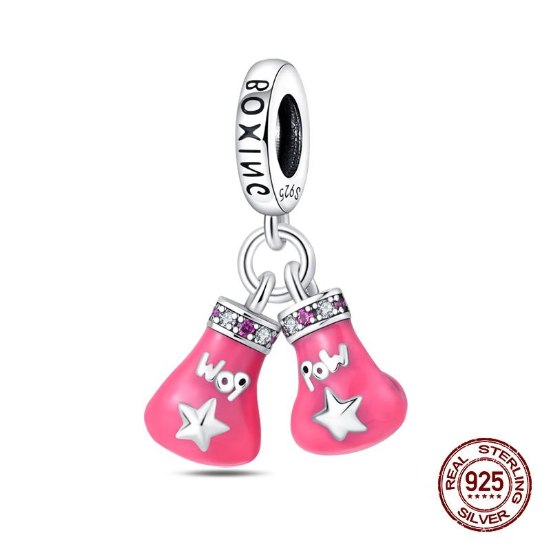 New Copper Basketball Football Yoga Sports Series Charms Beads Fit Pandach Original Bracelets Diy Jewelry Birthday Gift