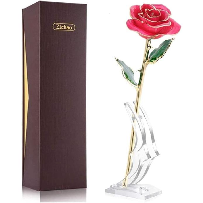 

24K Синя Троянда Різдвяна Їй, Вічне Кохання Позолочена Справжня Троянда Їй, Найкращий Подарунок на Річницю, Весілля, День Народження, Випускний (синій) 11 in