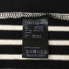 1piu1uguale3 Block Stripe MRT309 Cotton Crew Neck T-Shirt tops 4 Black WhiteUsed