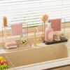 Rustproof Metal Sponge Holder Quick Draining Kitchen Organizer Dishcloth Drying Rack Sink Area