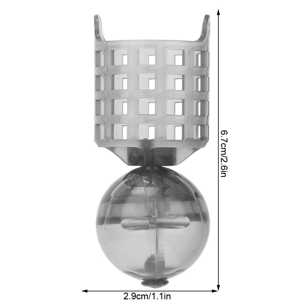 4Pcs PE Plastic Portable Fishing Feeder Lure Bait Cage Tackle Accessories with WeightM