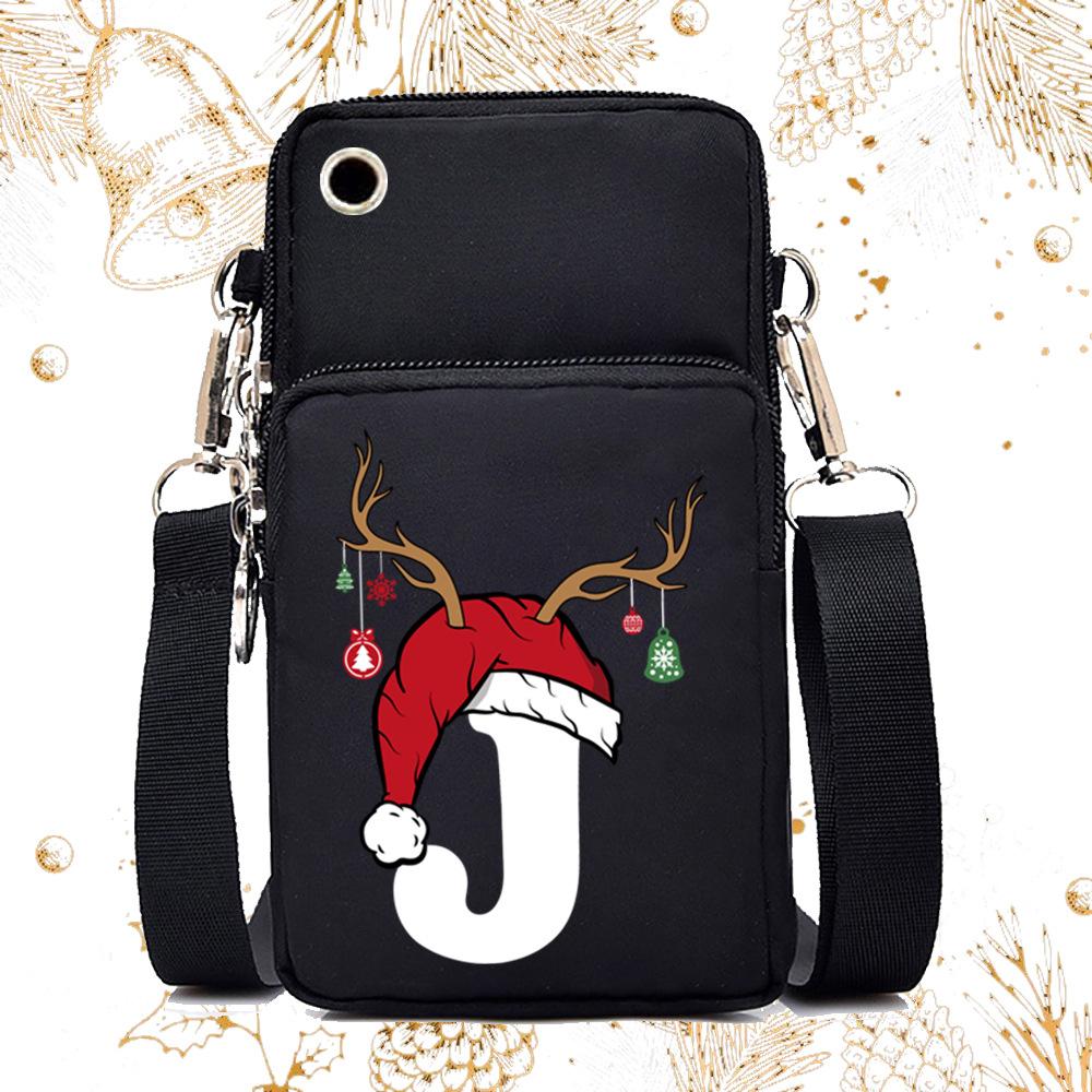 Lightweight Casual Portable Messenger Bag Multifunctional Christmas 26 English Letter Printing