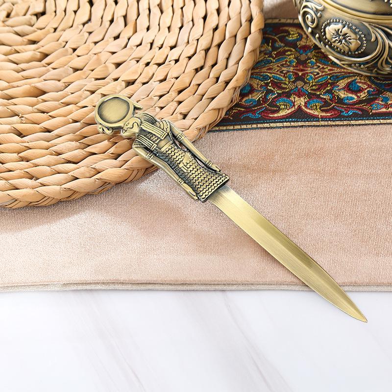Zinc Alloy Retro Metal Letter Opener, European-American Style, In Stock