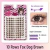 10-Row Autumn Leaf & Sunflower Faux Eyelashes - Flat, Glue-Free