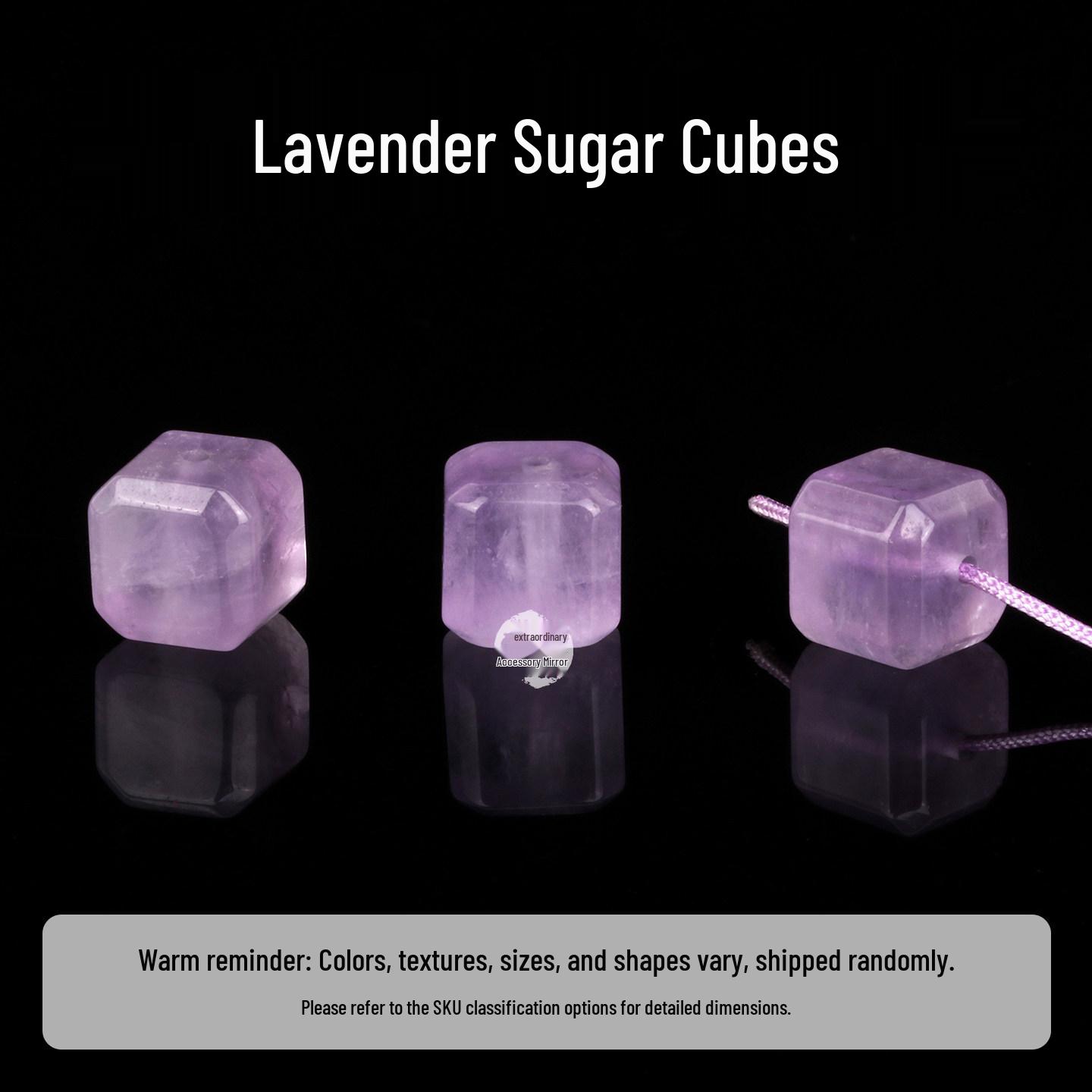 Lavender Crystal Sugar Cube Beads for DIY Jewelry Making