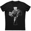 Jesus Cross Face Cross Men's Short Sleeve New Cotton Black T-Shirt-