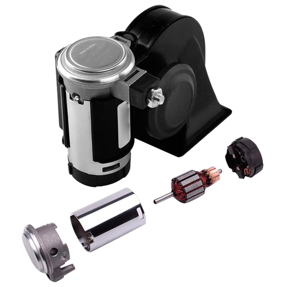 Nsodigry Snail Air Horn with Relay Wire Harness 24V 150Db Super Loud Two-Tone Car Horn for Truck By Parts