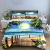 Wooden Pier, Beach, Palm. Bedding Sets Duvet Cover Sets Duvet Covers Pillowcases(1 * Duvet Cover 2 * Pillowcases Without Duvet Insert)