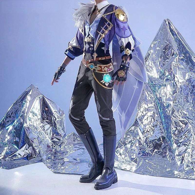 Anime Game   Kaeya Cosplay Costume Mondstadt Knights Handsome Combat Uniform Activity Party Role Play Clothing