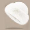 Basin Hat Women Winter Warm Thickened Brim Bucket Hat Solid Color Windproof Outdoor Cold Weather Hat Headwear