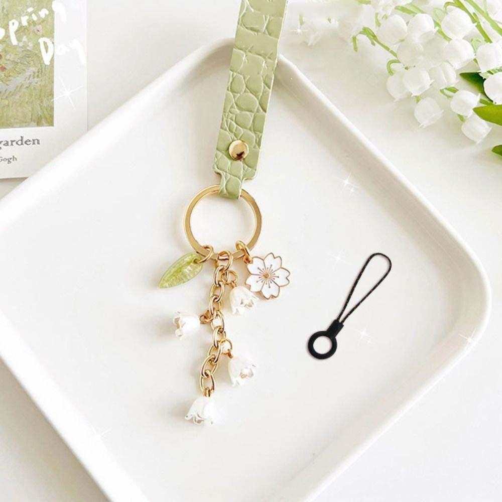 Flores Convallariae Bag Accessory Ribbon Key Ring Mobile Phone Lanyard Korean Style Bag Pendant
