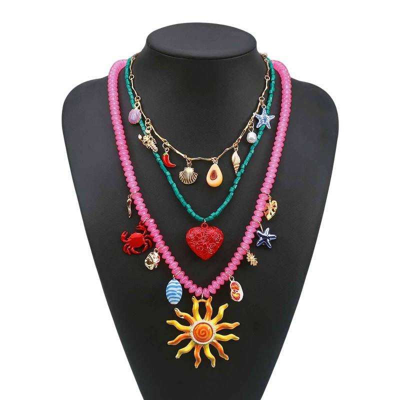 Bohemian Ocean Bead Necklace Women Beach Style Fashion Jewelry