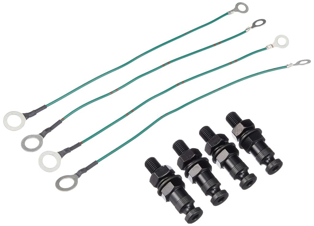 KITACO Round Mini Turn Signal Kit for Monkey/Gorilla/Ape 50/Ape 100, Black/Clear, 830-0302112