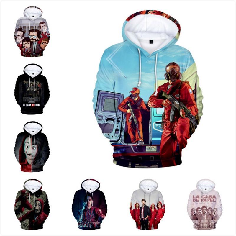 La Casa De Papel 3d Hoodies Sweatshirts Long Sleeve Comfortable Money Heist Pullover
