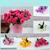 Vibrant Artificial Carnation Bouquet With 12 Heads For Home Wedding Decor