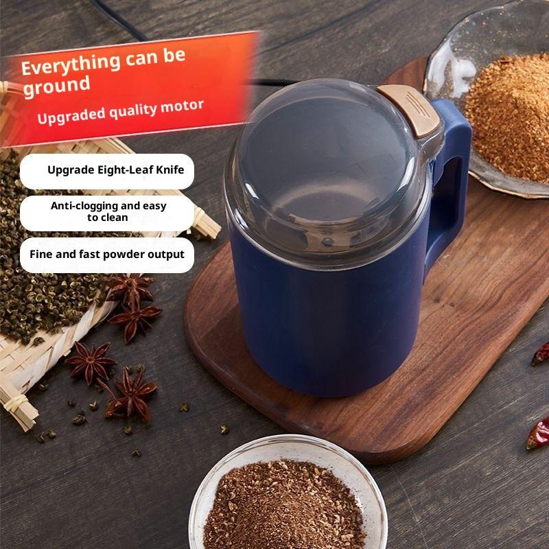 500ml Portable Coffee And Food Grinder 8-Blade Multi-Purpose Fine Crusher Ideal for Pepper Spices - Kitchen Gadget