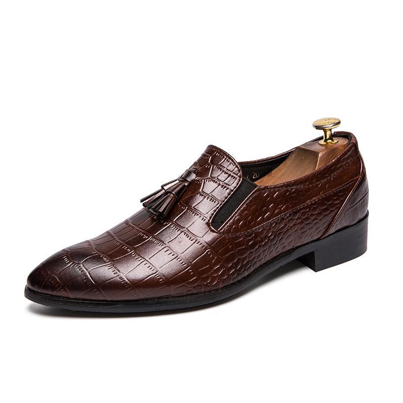 Men’s Spring Tassel Leather Slip-on Shoes: British Style Casual Business Footwear