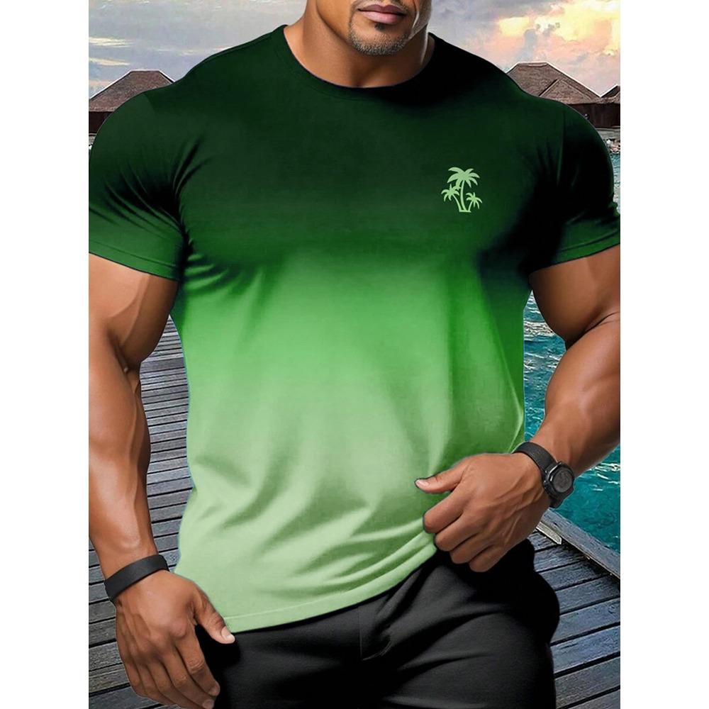 3D Bull Head Print Summer Casual Men's T-shirt Urban Street Fashion Men's Short-sleeved Shirt Outdoor Sports and Fitness Men's S