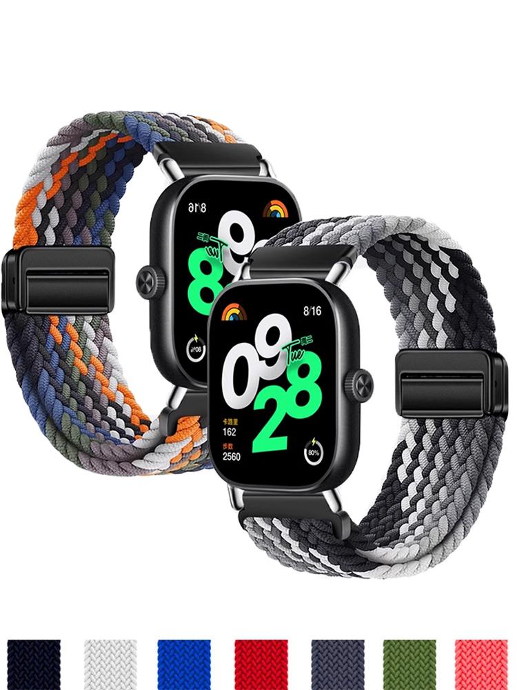 for Redmi Watch 4 Strap accessories Adjustable Magnetic Braided Sport Nylon Replacement belt correa bracelet Miband 8 pro band
