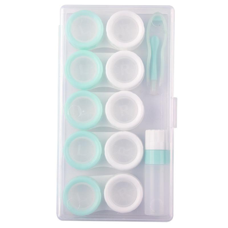 5 Pairs Contact Lens Case Eye Contact Lens Box Women Travel Contact Lenses Case Soak Container Lenses Box For Beauty Pupil