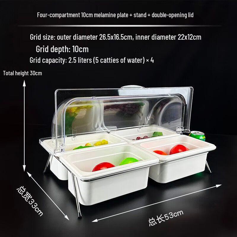 Chinese Style Melamine Food Display Tray with Lid