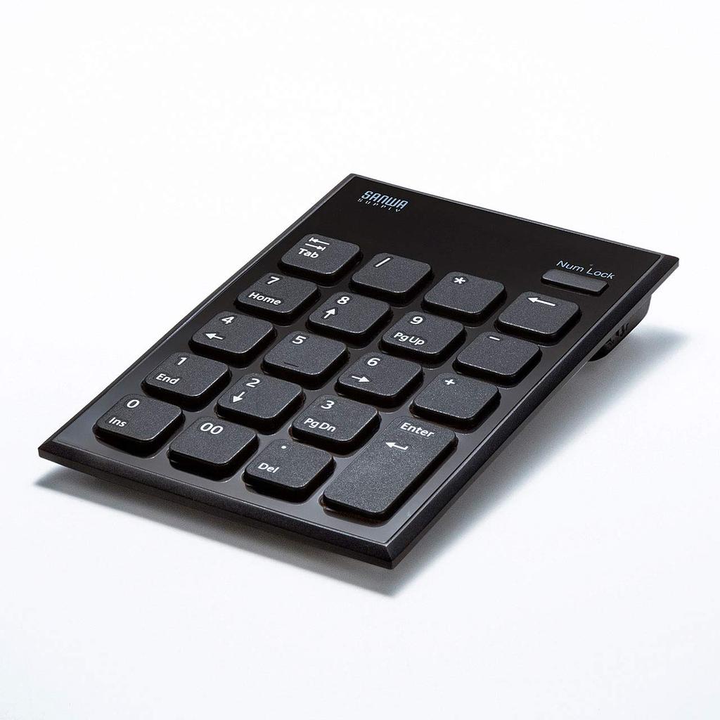 Teclado Numérico Sem Fio Sanwa Supply Conexão USB A Tecla Pantográfica Preto NT-WL21BK
